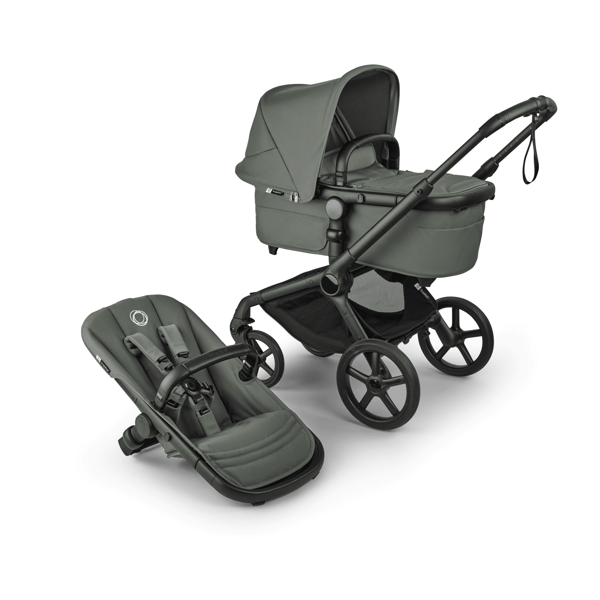 Bugaboo Fox5 Renew Kombikinderwagen Schwarz/Waldgrün
